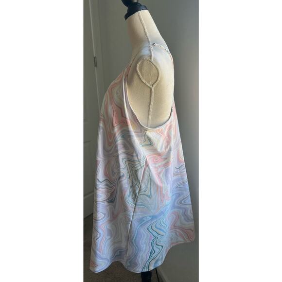 Old Navy Sleeveless PowerSoft Performance Racer-Back Multicolor Swing Dress 2X - Picture 3 of 11